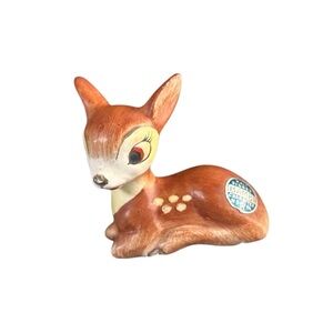 Vintage Goebel Disney’s Bambi Ceramic Figurine 1950s Germany Retro Disneyana